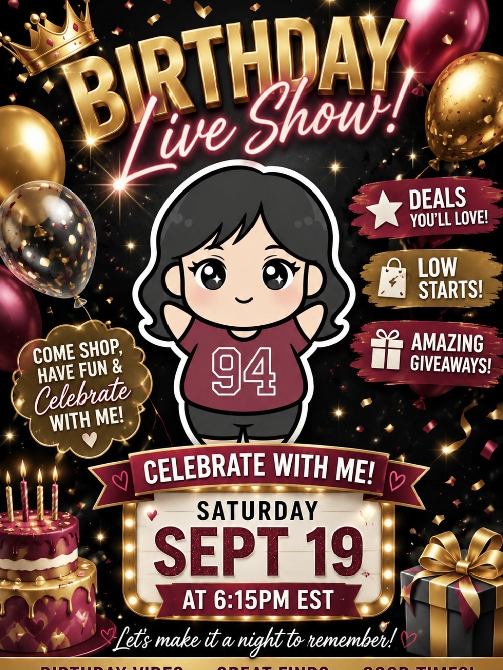 Birthday Live Show Party 9/19/26